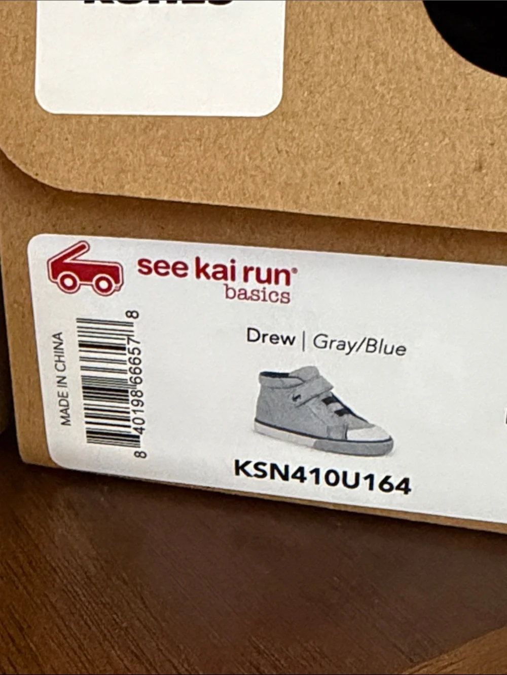 See Kai Run Light Blue and Navy High-Top Sneakers for Kids